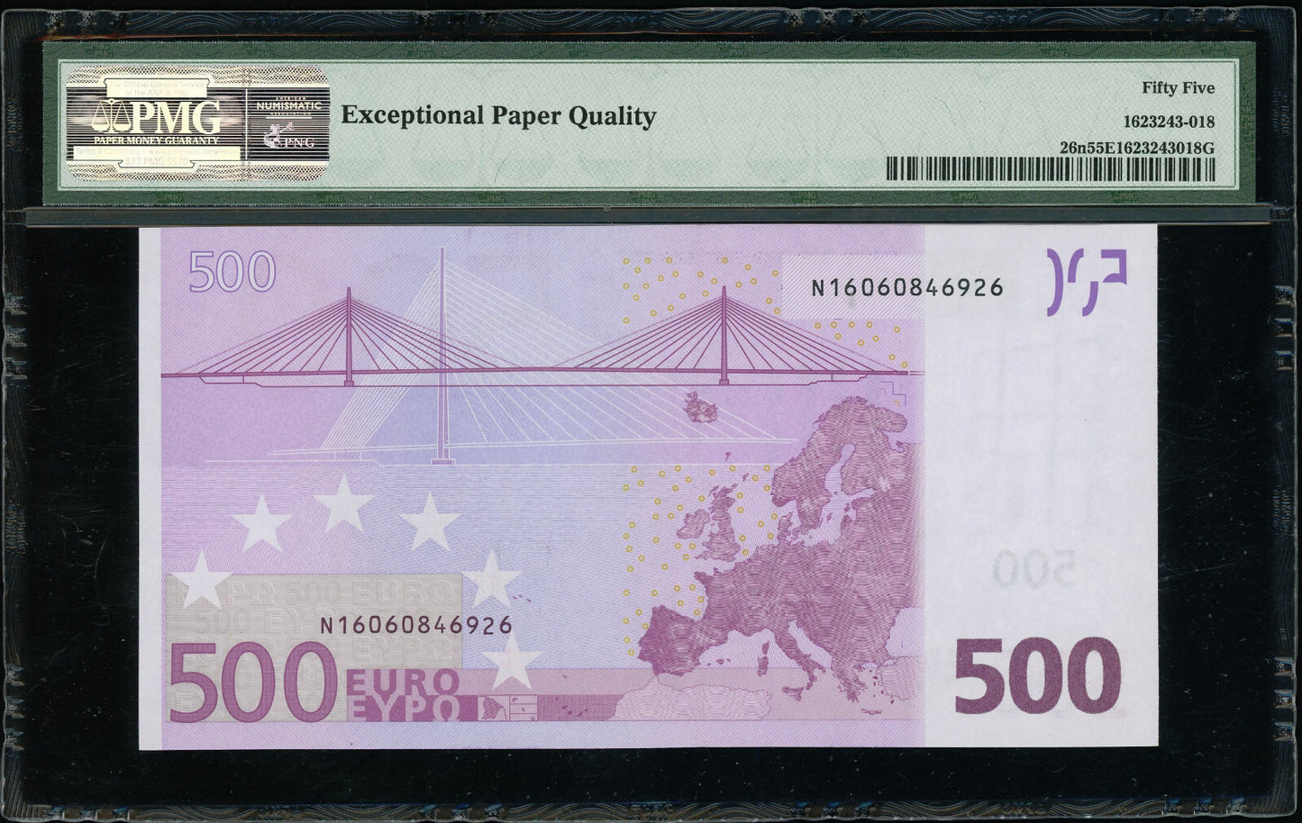 P-26n 2002 500 Euro European Union/Austria, PMG 55 EPQ About UNC 