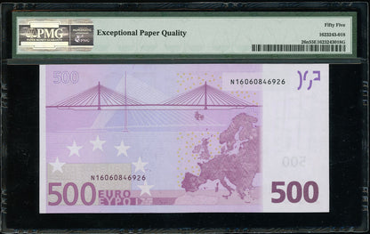 P-26n 2002 500 Euro European Union/Austria, PMG 55 EPQ About UNC 