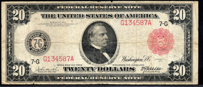 1914 $20 Federal Reserve Note Chicago Red Seal