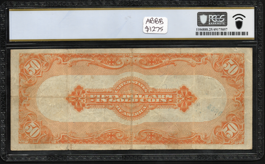 Fr 1200 1922 $50 Gold Certificate PMG 25