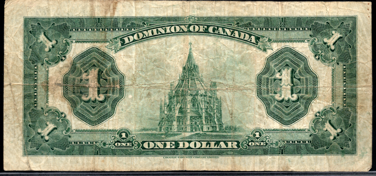 1923 $1 Dominion of Canada Red Seal