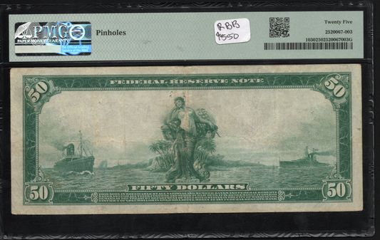 Fr 1030 1914 $50 Federal Reserve Note New York PMG 25