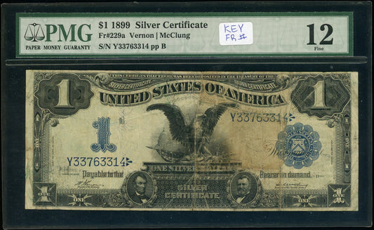 Fr 229a 1899 $1 SIlver Certificate Key FR