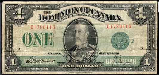 1923 $1 Dominion of Canada 