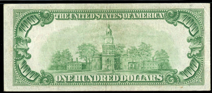 Fr 2151-Gdgs 1928A $100 FRN Chicago, Dark Green (GA Block) PMG 40 XF
