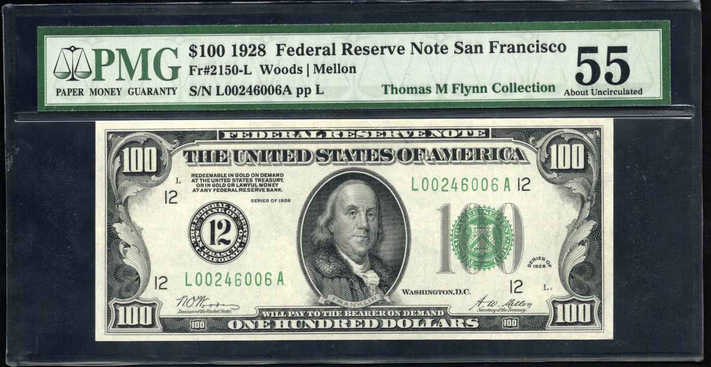Fr 2150-L 1928 $100 Federal Reserve Note San Francisco 