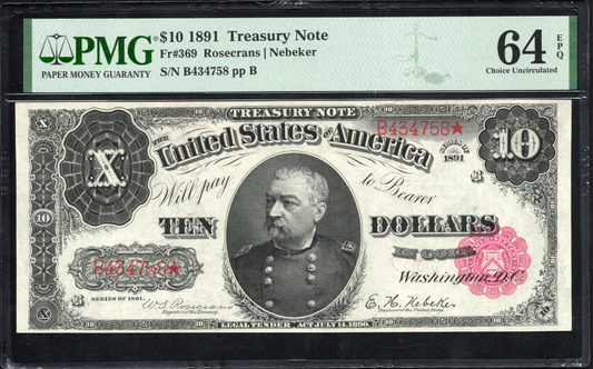 Fr 369 1891 $10 Treasury Note 