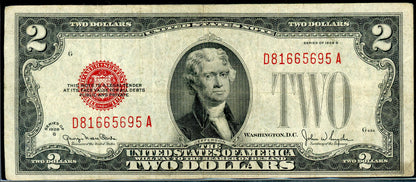 1928 G $2 Legal Tender VF