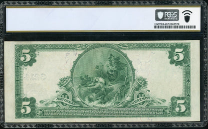 Fr 598 1902 $5 Plain Back Peoria IL PCGS 62 PPQ