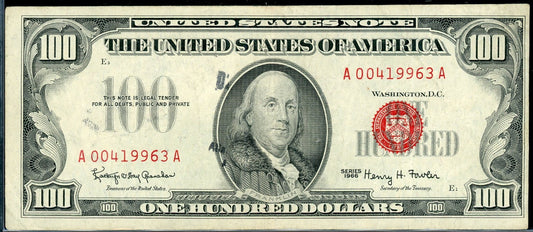 1966 $100 Legal Tender "Red Seal"