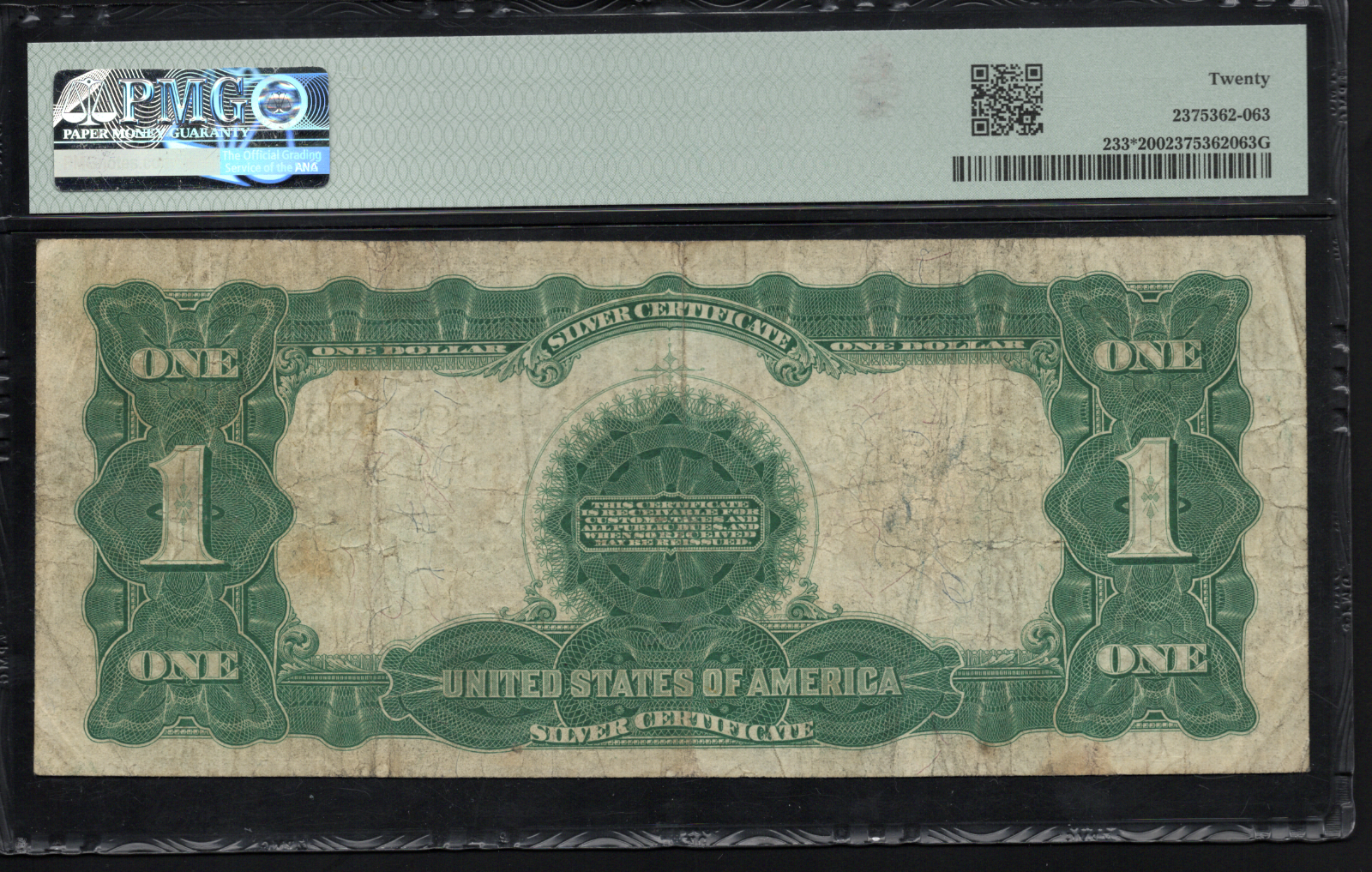 Fr 233* 1899 $1 Silver Certificate STAR PMG 20