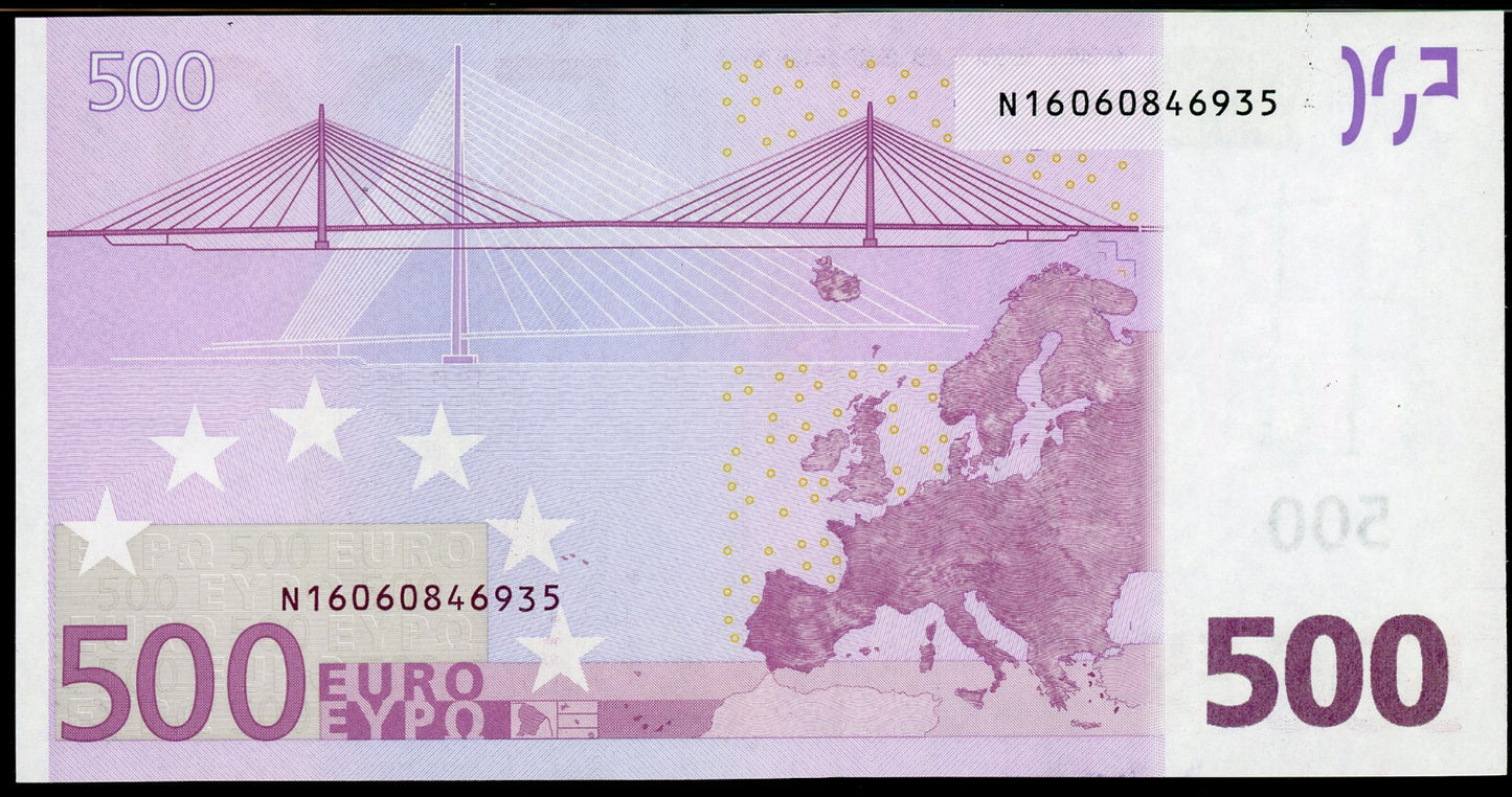 P-26n 2002 500 Euro European Union/Austria, PMG 55 EPQ About UNC 