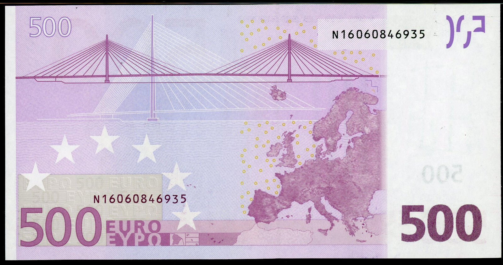 P-26n 2002 500 Euro European Union/Austria, PMG 55 EPQ About UNC 