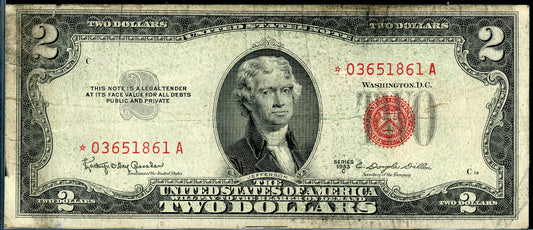 1963 $2 Legal Tender STAR VF