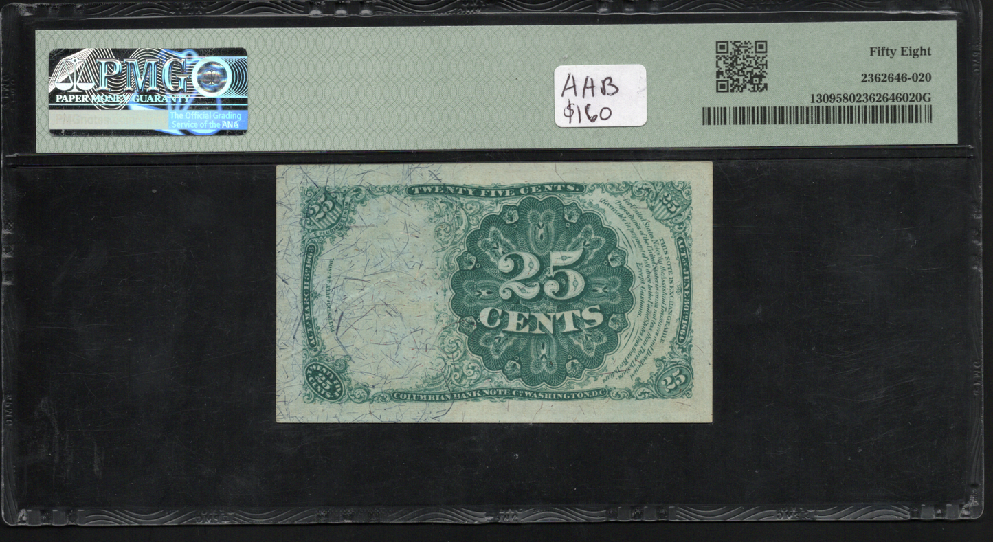 FR 1309 25 Cent Fifth Issue Fractional Currency