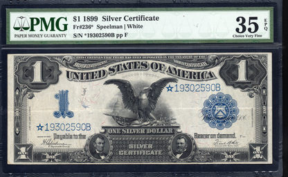 Fr 236* 1899 $1 Silver Certificate STAR PMG 35 EPQ