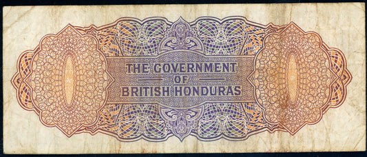 P-29c 1965 $2 British Honduras, F/VF