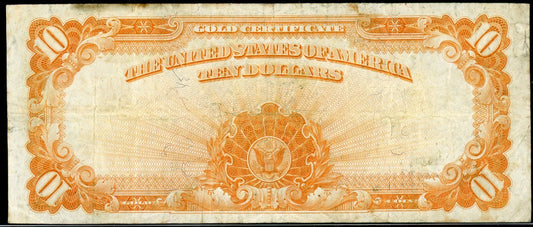 Fr 1173 1922 $10 Gold Certificate VF