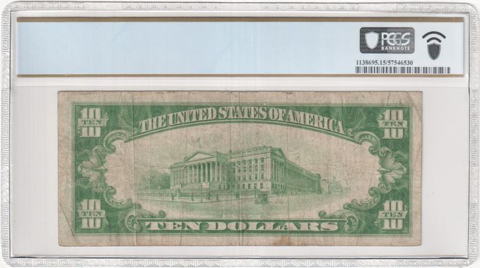 FR 2400 1928 $10 Gold Certificate, A-A Block