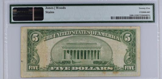 FR 1800-1 1929 $5 The Twelfth Street NB Saint Louis Missouri Ty. 1