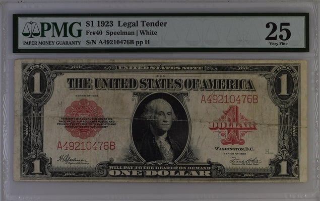 FR 40 1923 $1 Legal Tender