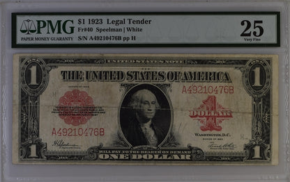 FR 40 1923 $1 Legal Tender