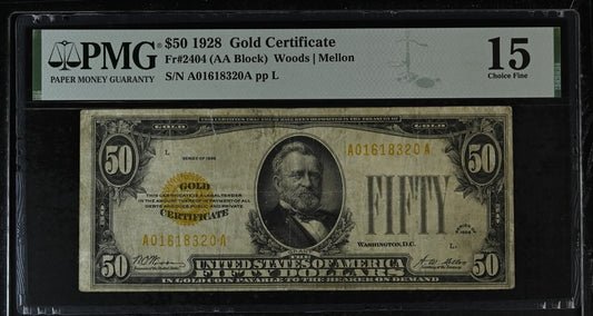 FR 2404 1928 $50 Gold Certificate
