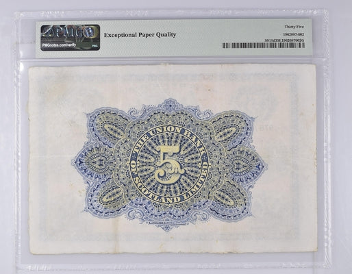 Scotland P# 811d 1937 Scotland Union Bank of Scotland Ltd 5 Pound