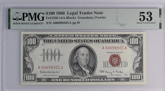 FR 1550 1966 $100 Legal Tender Note