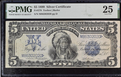 FR 278 1899 $5 Silver Certificate