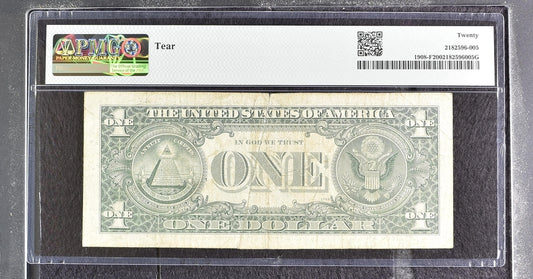 1974 $1 FRN Atlanta GUTTER FOLD ERROR