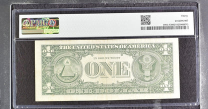 1963A $1 FRN Atlanta GUTTER FOLD ERROR