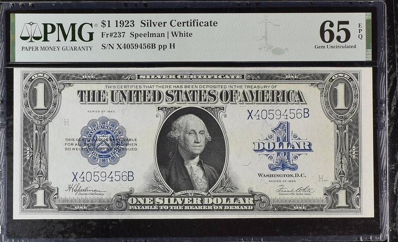FR 237 1923 $1 Silver Certificate