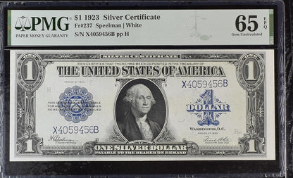FR 237 1923 $1 Silver Certificate