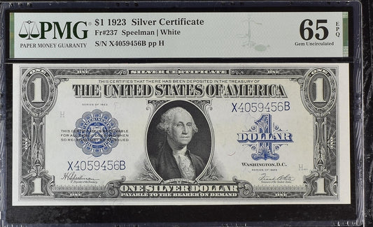 FR 237 1923 $1 Silver Certificate