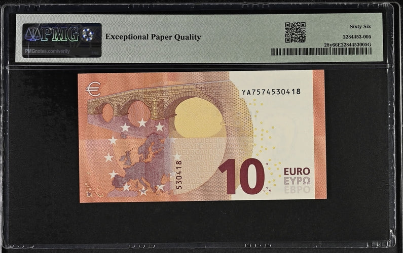 Greece P# 28y 2014 European Union / Greece 10 Euro PMG 66 EPQ
