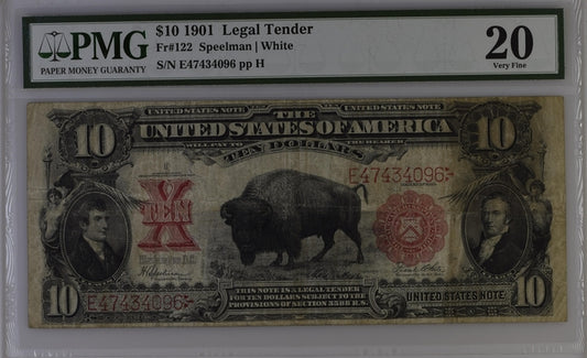FR 122 1901 $10 Legal Tender “Bison”