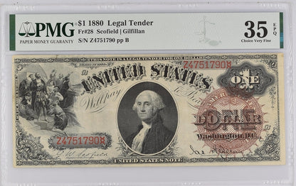 FR 28 1880 $1 Legal Tender