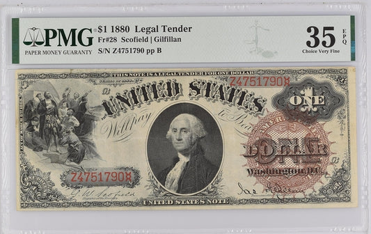 FR 28 1880 $1 Legal Tender