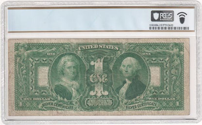 FR 224 1896 $1 Silver Certificate, Small Red with Rays