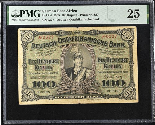 Germany P# 4 1905 German East Africa 100 Rupien
