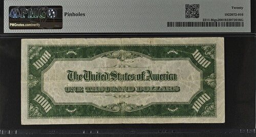 FR 2211-Blgs 1934 $1,000 Federal Reserve Note New York