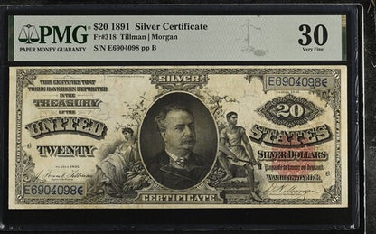 FR 318 1891 $20 Silver Certificate