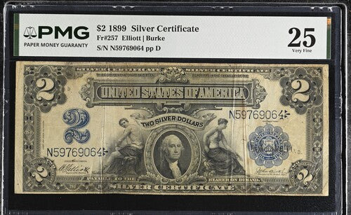 FR 257 1899 $2 Silver Certificate