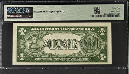 FR 2300 1935A $1 Hawaii - WWII Emergency Issue