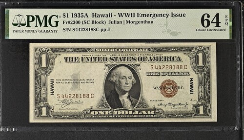 FR 2300 1935A $1 Hawaii - WWII Emergency Issue