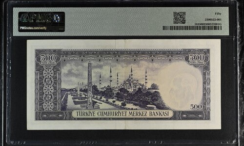 Turkey P# 183 1930 ND (1968) Turkey Central Bank 500 Lirasi