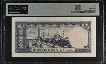 Turkey P# 183 1930 ND (1968) Turkey Central Bank 500 Lirasi