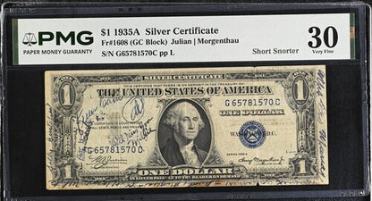 FR 1608 1935A $1 Silver Certificate