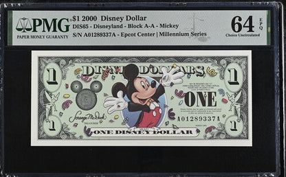 FR DIS65 $1 Disney Dollar 2000 Disney Dollars